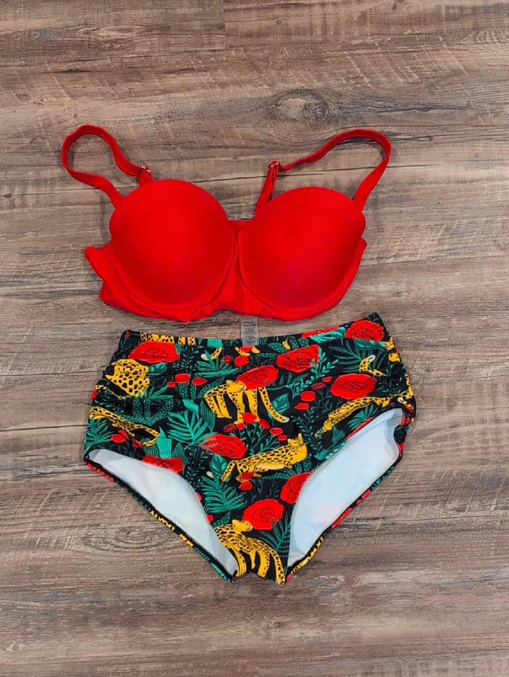 Women's Medium Leopard High Waisted Bikini